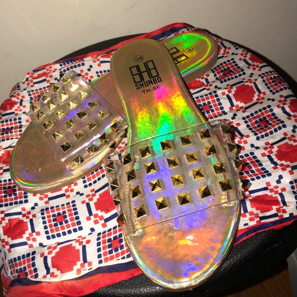 Clear Rhinestone Slides 💛